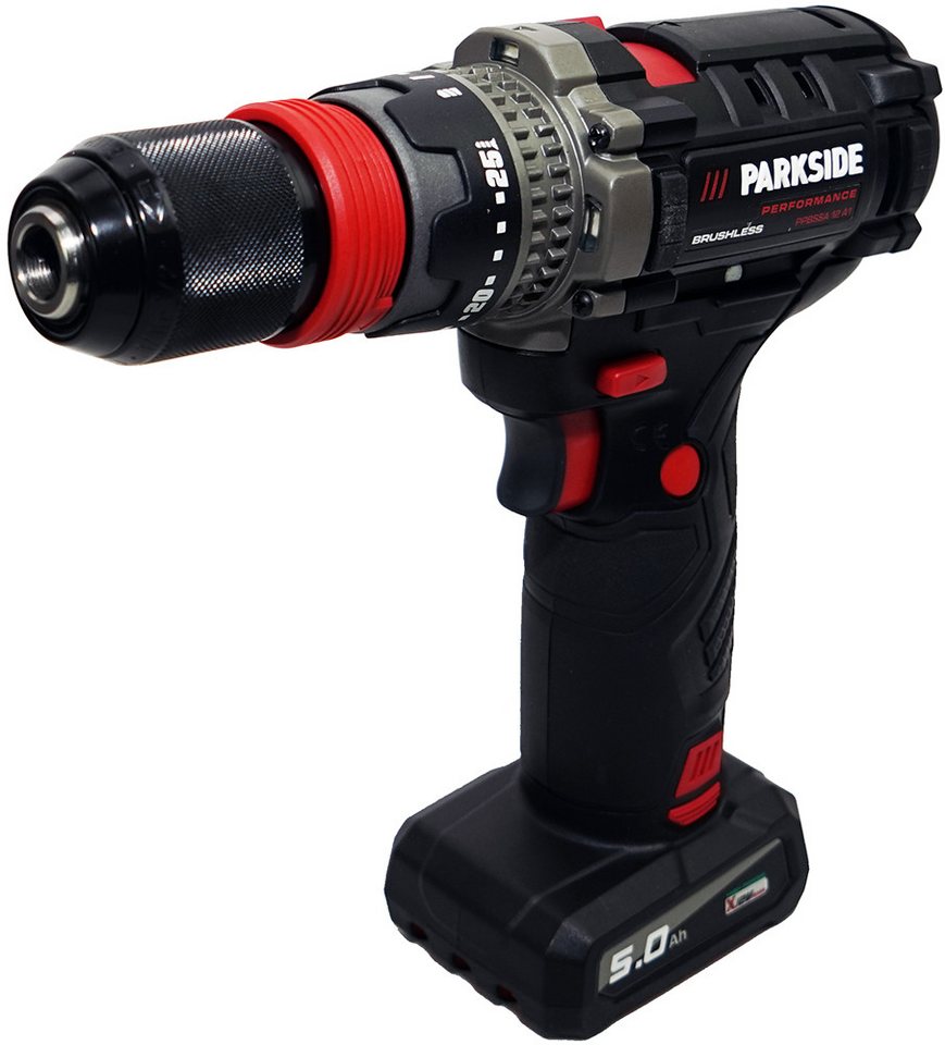 PARKSIDE PERFORMANCE® Akku-Bohrschrauber 12V Bohrschrauber Akkuschrauber PPBSSA 12 inkl 5Ah Akku/6A Ladegerät, 12 V, max. 1500 U/min, Leistungsstarker 12V/5Ah Performance-Akku von PARKSIDE PERFORMANCE®