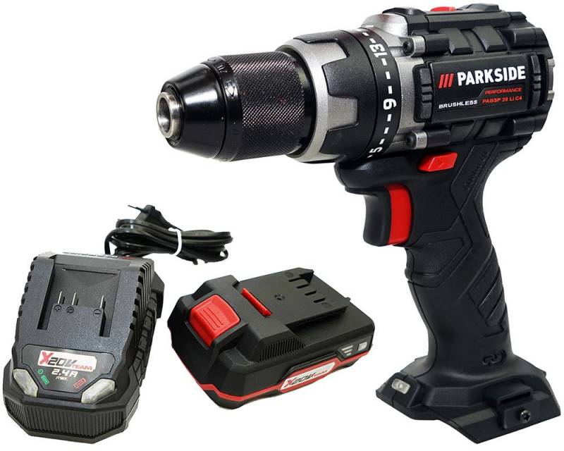 PARKSIDE PERFORMANCE® Akku-Bohrschrauber 20V Akkuschrauber PABSP 20 (inkl. 2Ah Akku), 20 V, max. 2000 U/min, Integriertes LED-Arbeitslicht von PARKSIDE PERFORMANCE®