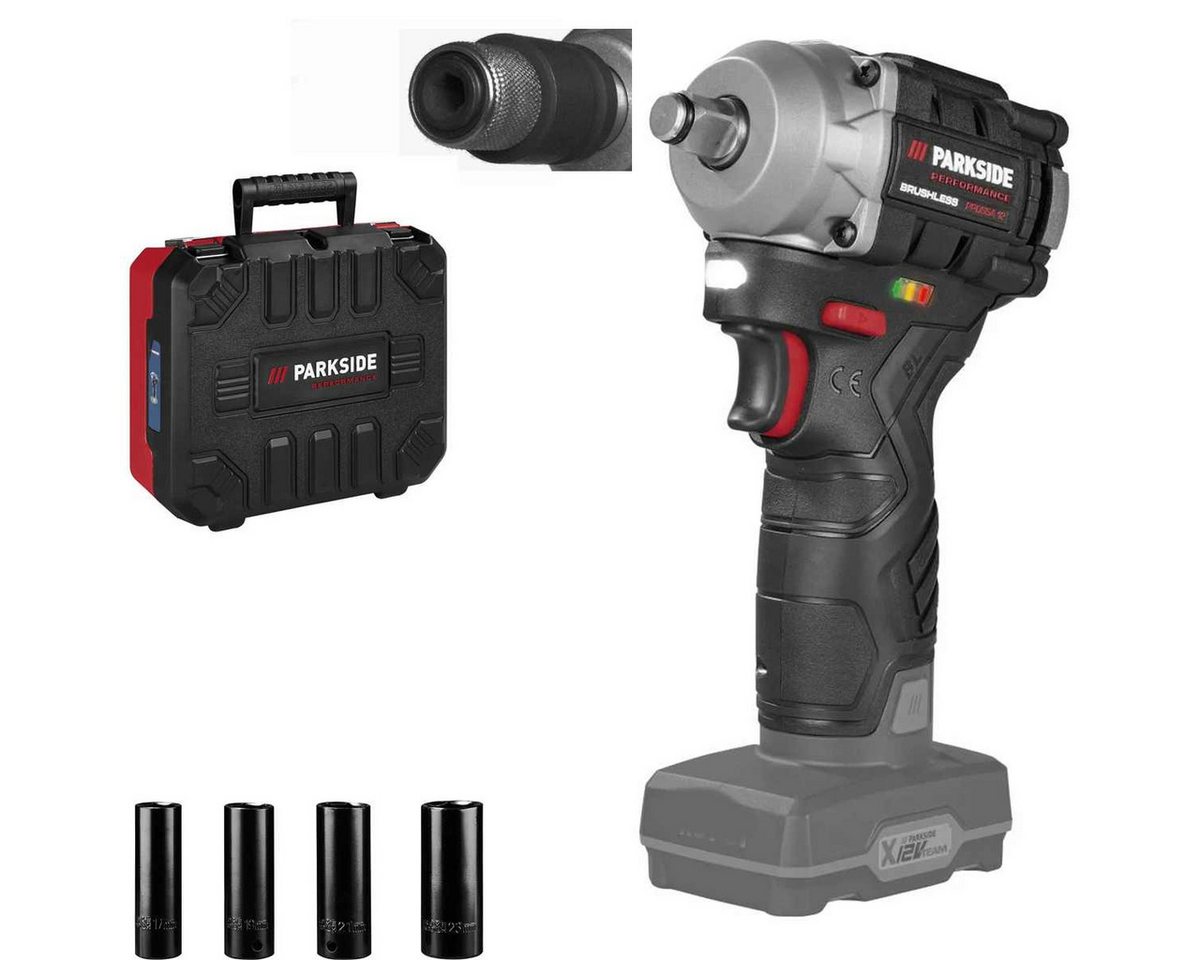 PARKSIDE PERFORMANCE® Akku-Drehschlagschrauber 12V Drehschlagschrauber PPDSSA 12 +Güde 1/4 Hex Adapter, ohne Akku von PARKSIDE PERFORMANCE®