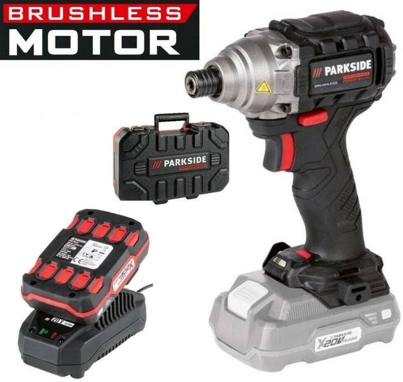 PARKSIDE PERFORMANCE® Akku-Drehschlagschrauber Akku-Drehschlagschrauber 1/4" PDSSAP 20-Li, Akku 2 Ah, Ladegerät von PARKSIDE PERFORMANCE®