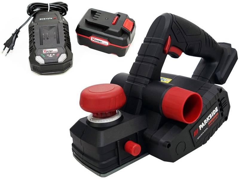 PARKSIDE PERFORMANCE® Akku-Falzhobel 20V Akku Hobel PPHA 20 (inkl. 4Ah Akku), Hobelbreite: 82 in mm, Im praktischen Aufbewahrungskoffer von PARKSIDE PERFORMANCE®