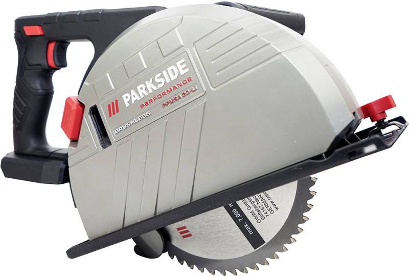 PARKSIDE PERFORMANCE® Akku-Handkreissäge 20V Akku Metallhandkreissäge PPMSA 20 (ohne Akku) Metall Handkreissäge, LED-Arbeitslicht zur Ausleuchtung der Schnittlinie von PARKSIDE PERFORMANCE®