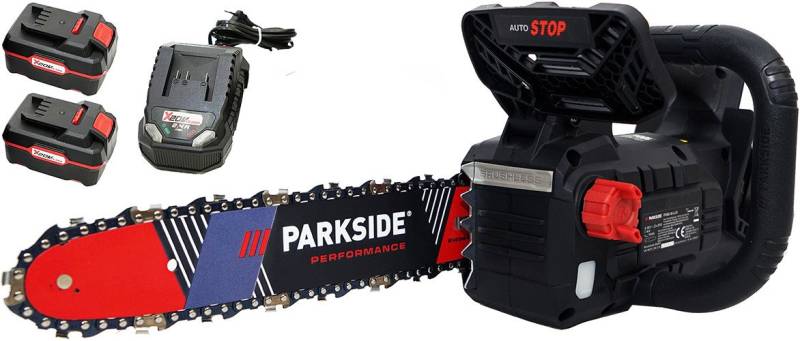 PARKSIDE PERFORMANCE® Akku-Kettensäge PPAKS 40 Akku Kettensäge 40V inkl. 2x4Ah Akku und Ladegerät, 35 cm Schwertlänge von PARKSIDE PERFORMANCE®