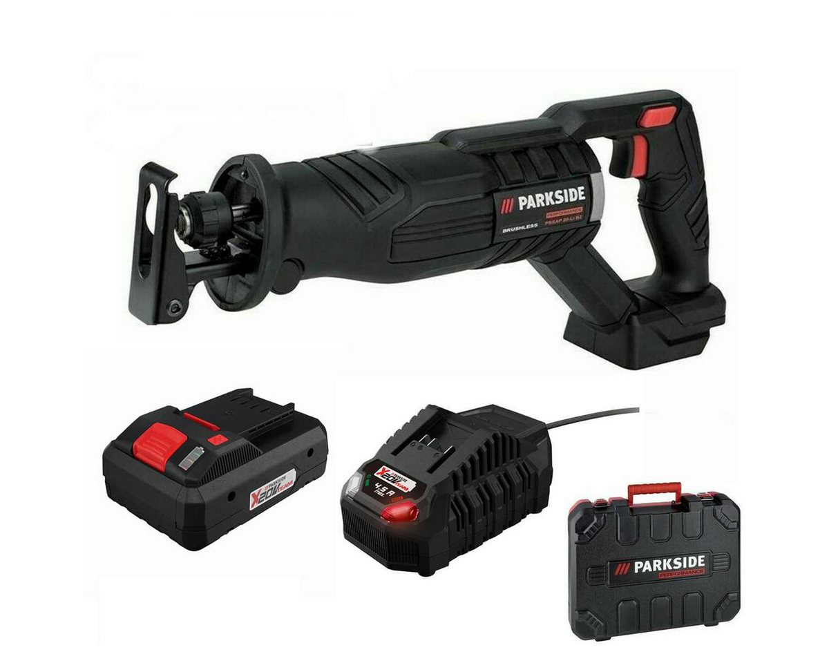 PARKSIDE PERFORMANCE® Akku-Säbelsäge Akku-Säbelsäge Brushless 20V PSSAP + Akku 4.0 Ah Schnelladegerät 4.5A von PARKSIDE PERFORMANCE®