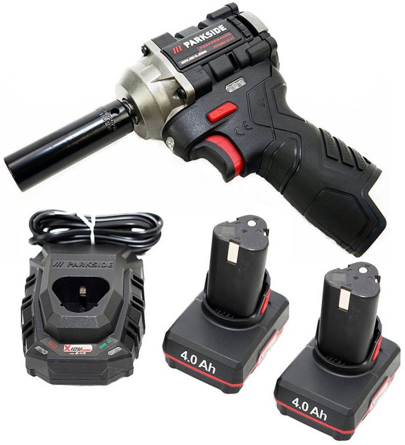 PARKSIDE PERFORMANCE® Akku-Schlagschrauber 12V ½" Akku Drehschlagschrauber PPDSSA 12 im Transportkoffer, 2700 U/min, 300 Nm von PARKSIDE PERFORMANCE®