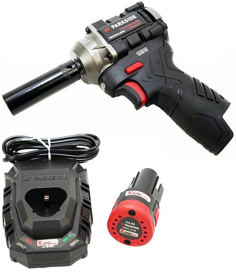 PARKSIDE PERFORMANCE® Akku-Schlagschrauber 12V ½" Akku Drehschlagschrauber PPDSSA 12 im Transportkoffer, 2700 U/min, 300 Nm von PARKSIDE PERFORMANCE®