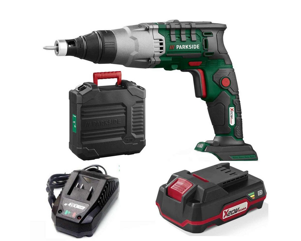 PARKSIDE PERFORMANCE® Akku-Trockenbauschrauber 20V Akku-Trockenbauschrauber PTBSA 20-Li mit Akku 2 Ah, Ladegerät von PARKSIDE PERFORMANCE®