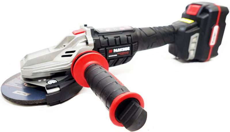 PARKSIDE PERFORMANCE® Akku-Winkelschleifer 20V, PWSAP 20-Li F6 inkl. Akku (4Ah), Zollstock und Ladegerät (4,5A) von PARKSIDE PERFORMANCE®
