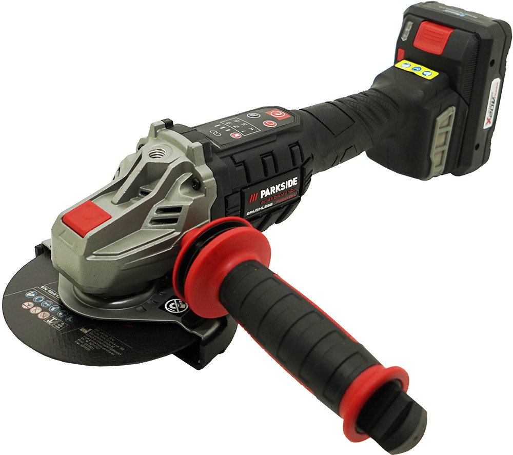 PARKSIDE PERFORMANCE® Akku-Winkelschleifer 20V AP 20-Li F6 inkl. 4Ah Smart Akku und 4,5A Ladegerät, Einfacher Scheibenwechsel durch Spindelarretierung (Spindle Lock) von PARKSIDE PERFORMANCE®