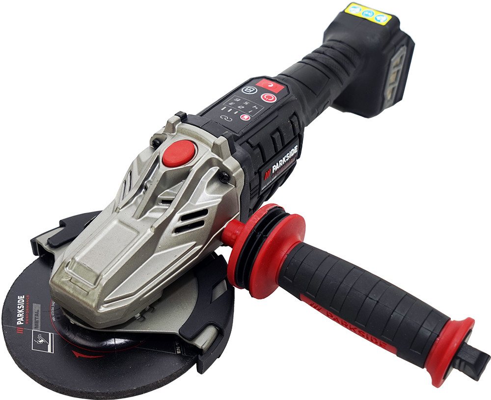 PARKSIDE PERFORMANCE® Akku-Winkelschleifer 20V Akku Flachkopf Winkelschleifer PPWSFA 20 (ohne Akku), Besonders schmale Bauweise von PARKSIDE PERFORMANCE®