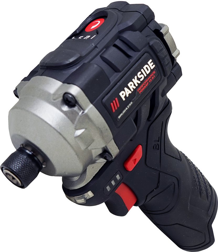 PARKSIDE PERFORMANCE® Drehschlagschrauber 1/4" 12V Schlagschrauber PDSSAP 12 (ohne Akku), 4 vorwählbare Drehmomentstufen mit LED-Anzeige des eingestellten Werts von PARKSIDE PERFORMANCE®