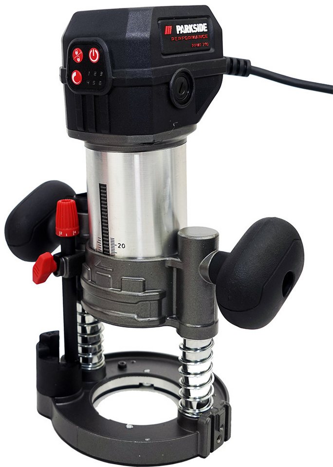 PARKSIDE PERFORMANCE® Kantenfräser Elektro Fräse Multifräse PPMF 710 Oberfräse Winkelfräse, Leerlaufdrehzahl: 10000–34000 min-1 von PARKSIDE PERFORMANCE®