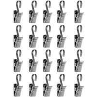 Set mit 20 Metall-Duschvorhanghaken mit Krokodilklemmen Set mit 20 Metall-Duschvorhanghaken mit Krokodilklemmen von PARKSIDE