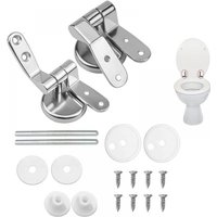 WC-Sitz-Befestigungselemente, 2er-Pack Ersatz-WC-Sitzscharniere mit Aluminiumbefestigungen, WC-Sitz-Scharnier WC-Sitz-Befestigungselemente, 2er-Pack Ersatz-WC-Sitzscharniere mit Aluminiumbefestigungen, WC-Sitz-Scharnier von PARKSIDE