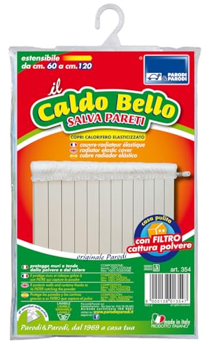 Parodi&Parodi Caldo Bello Wandschutz, Art. 354, Abdeckung für Heizkörper, dehnbar von 60 bis 120 cm, aus Baumwolle, Farbe: Elfenbein Parodi&Parodi Caldo Bello Wandschutz, Art. 354, Abdeckung für Heizkörper, dehnbar von 60 bis 120 cm, aus Baumwolle, Farbe: Elfenbein von PARODI & PARODI
