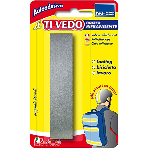 Parodi & Parodi Ti Vedo reflektierendes Klebeband für Sicherheit Nachtsicht, Polyamid, grau, 11 x 17 x 1 cm Parodi & Parodi Ti Vedo reflektierendes Klebeband für Sicherheit Nachtsicht, Polyamid, grau, 11 x 17 x 1 cm von PARODI & PARODI