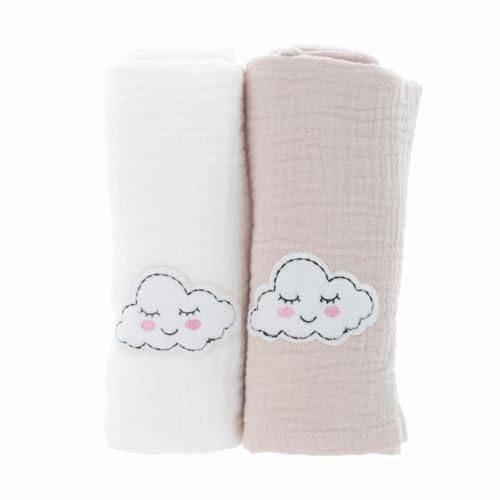 PARSA BEAUTY Baby Mulltücher 2er Set 100% Baumwolle 70x70cm Beige/Weiß - Weiche Spucktücher, Mulltücher für Eltern, Umweltbewusst & Praktisch, Pflegeleicht & Waschbar, Waschlappen PARSA BEAUTY Baby Mulltücher 2er Set 100% Baumwolle 70x70cm Beige/Weiß - Weiche Spucktücher, Mulltücher für Eltern, Umweltbewusst & Praktisch, Pflegeleicht & Waschbar, Waschlappen von PARSA BEAUTY