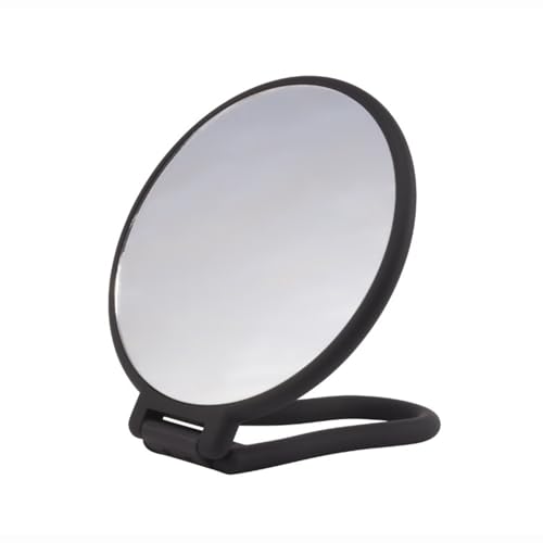 PARSA BEAUTY Stellspiegel mit 3-Fach Vergrößerung – Doppelseitiger, runder Kosmetikspiegel, schwarz, modernes Design für präzises Stylen – Spiegel zum Stellen und Hängen – 14,5 x 14 x 1 cm von PARSA BEAUTY