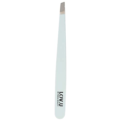 PARSA Beauty LOV.U Profi-Pinzette (Mint) – mit schräger Greiffläche zum Augenbrauen zupfen – Haarpinzette – Pincette – Augenbraunzupfen – Tweezers von PARSA Beauty