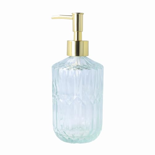 PARSA Beauty Seifenspender Glas goldene Akzente stilvolles Badezimmer-Accessoire nachfüllbar langlebiges Design umweltfreundlich hygienisch von PARSA BEAUTY