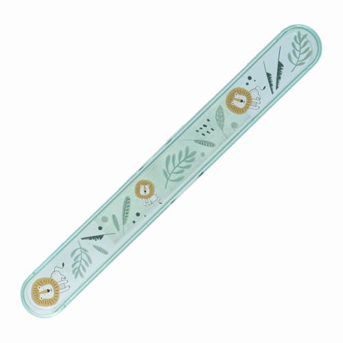 PARSA Beauty Zahnbürstenköcher Kids Safari Grün Blau Transparent Kinderzahnbürstenhalter stabil langlebig süßes Design Zahnpflege Zubehör für Kinder Badezimmerzubehör von PARSA BEAUTY