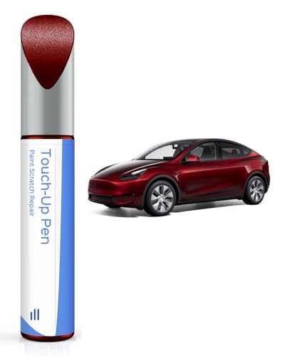 (PR00) Midnight Cherry Red Tesla Lackstift -DIY Kratzer Reparatur mit Farbabstimmung für Model Y 2024 von PARTS4EV