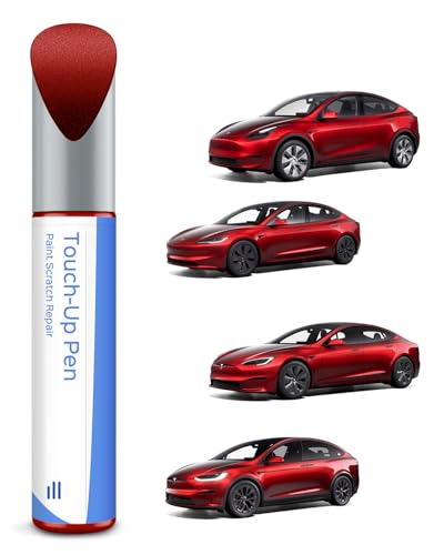 (PR01) Ultra Red Tesla Lackstift -DIY Kratzer Reparatur mit Farbabstimmung für Model 3/Y/S/X von PARTS4EV