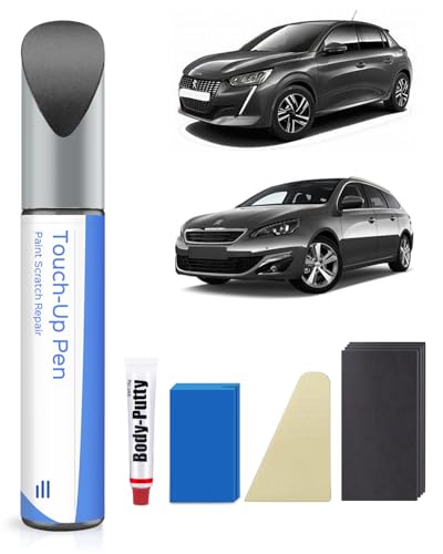 EVL Gris Platinium Ausbesserungsfarbe Kit für Peugeot Exakte Übereinstimmung – Ausbesserung von Kratzern und Abplatzungen von PARTS4EV