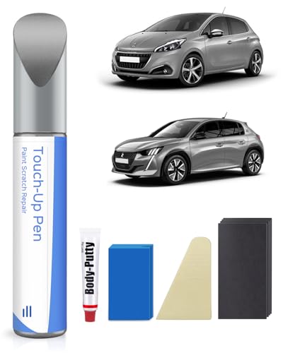 KCA Gris Artense Metallic/Cumulus Grey Metallic Ausbesserungsfarbe Kit für Peugeot Exakte Übereinstimmung – Ausbesserung von Kratzern und Abplatzungen von PARTS4EV