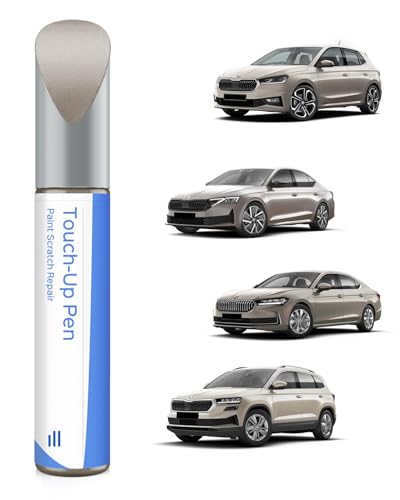 PARTS4EV 4K4K/ F8H Capuccino-Beige Metallic Lackstift Kompatibel mit Skoda Exakte Übereinstimmung für Chips und Kratzer von PARTS4EV