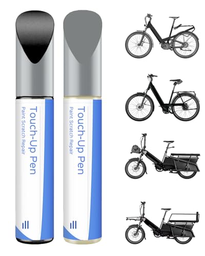PARTS4EV Black Fahrradlack – Ausbesserungslack mit Klarlack für Riese & Müller – Hochdeckender Lackstift für Metall und Kunststoff von PARTS4EV