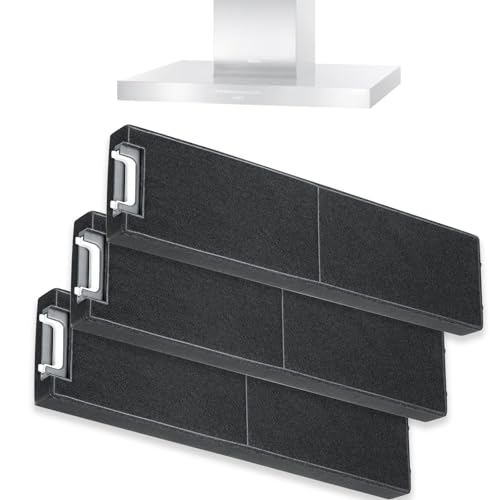 3x Aktivkohlefilter Fettfilter dunstabzugshaube für Miele DKF13-1 DKF13 und 6485741, passend für Miele Dunstabzugshauben DA3366 DA3466 DA3496 DA3XXX … von PARTSEE