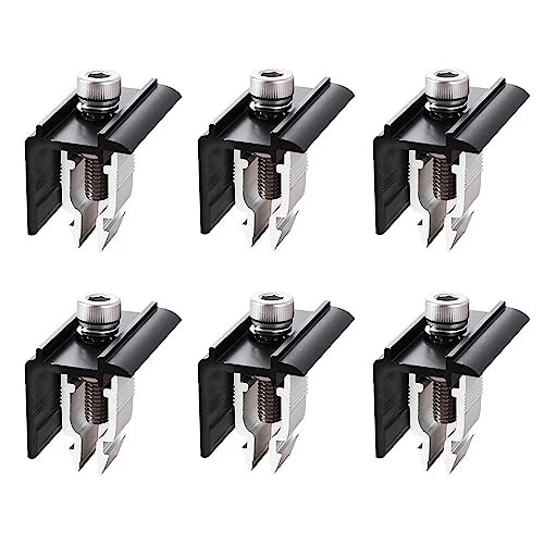 6 Stück Solar Endklemme,Solarmodul Halterung Endklemme Kit,Befestigung Solarmodul Verstellbare Solar Panel Halterung Solarpanel Halterungen Halter Solarpanel Randklemme für gerahmte Modulhöhe 30-45mm von PARTSEE