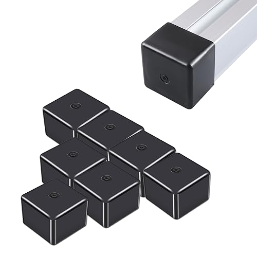 PARTSEE Endkappen 40x40 Solarschiene Aluprofil, Schützen Solarmodul Halterung Montageschiene, Vierkantrohreinsätze Endkappe Abdeckkappe für Montageprofil 40x40 Solar (8pcs) von PARTSEE