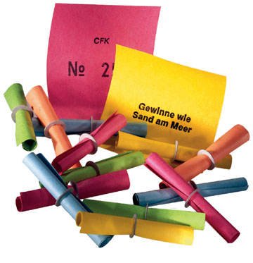 PARTY DISCOUNT ® Röllchenlose Treffer bunt Nummer 1-500 Spar-Pack von PARTY DISCOUNT