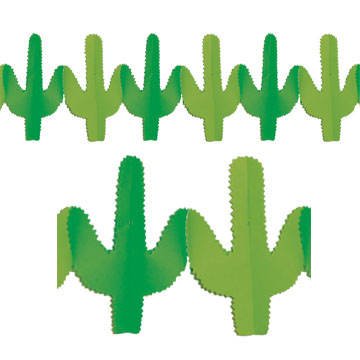 PARTY DISCOUNT Girlande Kaktus grün/hellgrün, 300 cm von PARTY DISCOUNT