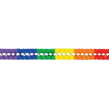 PARTY DISCOUNT Girlande Regenbogen, 16cm x 16cm, 4m lang von PARTY DISCOUNT