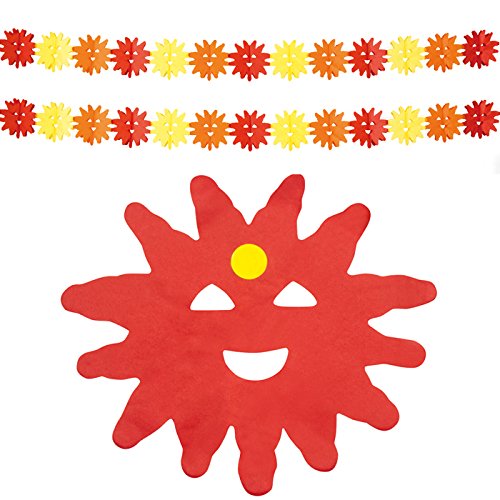PARTY DISCOUNT Girlande Sonne aus Papier, 4m, bunt von PARTY DISCOUNT