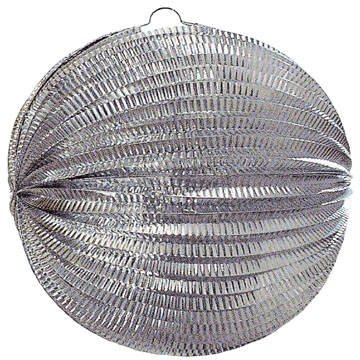 PARTY DISCOUNT Lampion rund, ca. Ø 24 cm, Silber von PARTY DISCOUNT