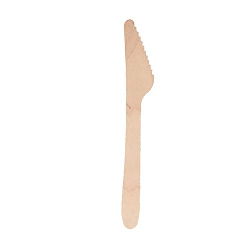 PARTY DISCOUNT Messer Pure aus Holz, 16,5 cm, 25 Stück von PARTY DISCOUNT