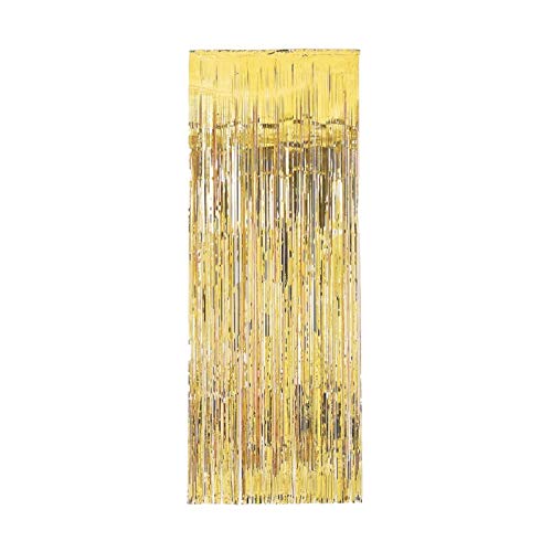 PARTY DISCOUNT Vorhang Lametta Metallic Gold, 240 x 92 cm von PARTY DISCOUNT