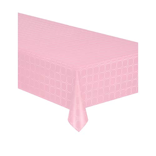 Generique - Tischdecke aus Damast-Papier, pastellrosa Generique - Tischdecke aus Damast-Papier, pastellrosa von PARTY FIESTA