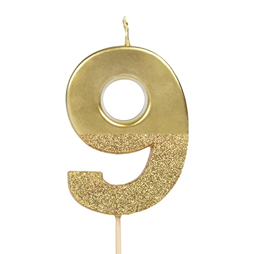 Geburtstagskerzen mit Zahlen 9 Gold Metallic mit Glitter, Geburtstagskerze, Geburtstag, Jahrestag und Motto-Party. Geburtstagskerzen mit Zahlen 9 Gold Metallic mit Glitter, Geburtstagskerze, Geburtstag, Jahrestag und Motto-Party. von PARTYLOSOPHY
