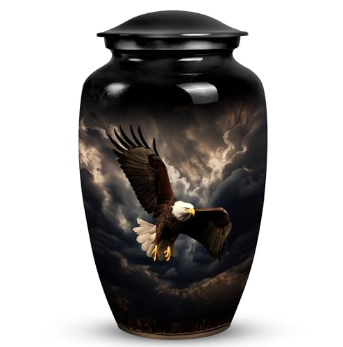 PARUHAS Einzigartiger Adler mit Regenwolken Design Urne für erwachsene Asche männlich & weiblich – Begräbnisurnen für erwachsene menschliche Asche – Beerdigung dekorative Urne – große menschliche PARUHAS Einzigartiger Adler mit Regenwolken Design Urne für erwachsene Asche männlich & weiblich – Begräbnisurnen für erwachsene menschliche Asche – Beerdigung dekorative Urne – große menschliche von PARUHAS