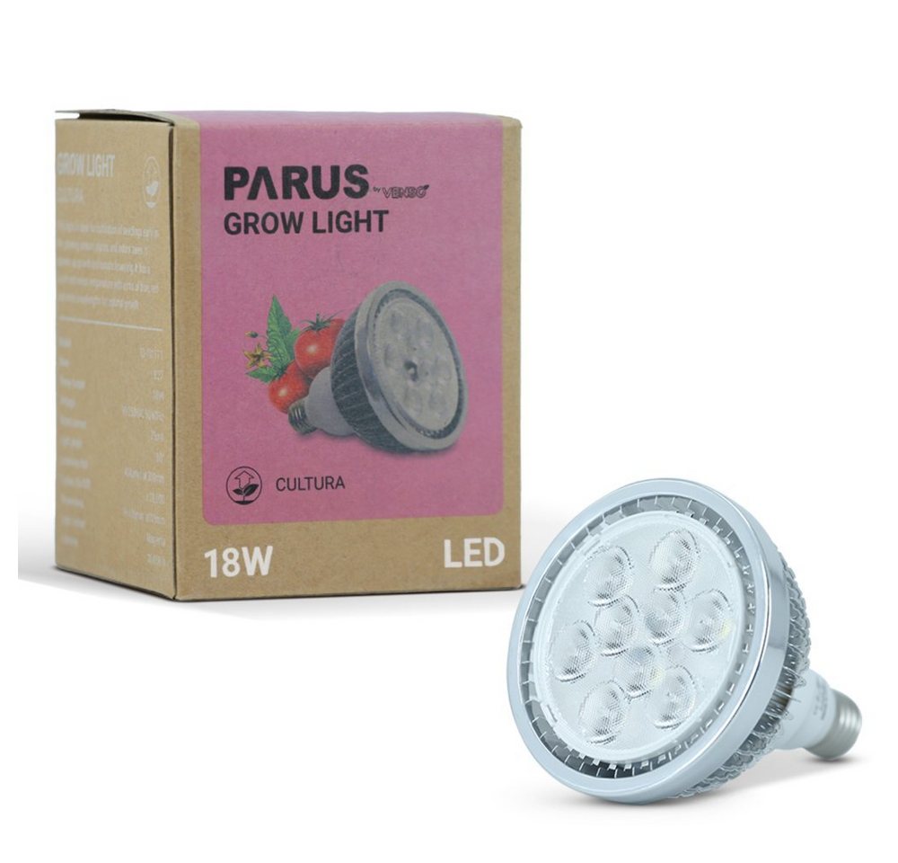 PARUS Pflanzenlampe Cultura, Leuchtmittel für Pflanzen, rot, Parus by Venso LED Pflanzenlampe Vollspektrum Cultura LED Lampe E27 18 von PARUS