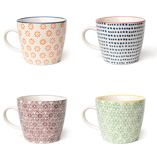 Parusia® Tassenset "Zuhause" | deine individuellen und bunten Tassen | 4er Set für jede Stimmung ein buntes Muster | dänisches Design von PARUSIA