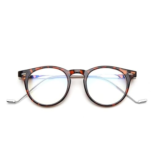 PARWANA HD-Retro-Lesebrille, rund, blaues Licht, blockiert Computerleser, lindert Ermüdung, Flacher Lichtspiegel (Color : Hawksbill, Size : +200) von PARWANA