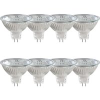 8 Stück MR16 GU5.3 20W 12V Halogenstrahler, Dimmbar 2700K Warmweiß, 210LM, Halogen Reflektor Glühbirne, Halogen Spot, GU5.3 Bi-Pin Base Strahler 36° von PARYOU