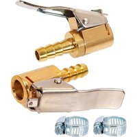 Paryou - 2-teiliger 6-mm-Autoreifen-Ventiladapter, Luftspannfutter-Inflator-Pumpenventil-Clip-Klemmanschluss-Adapter, Spitze für Kompressor, Messing, Paryou - 2-teiliger 6-mm-Autoreifen-Ventiladapter, Luftspannfutter-Inflator-Pumpenventil-Clip-Klemmanschluss-Adapter, Spitze für Kompressor, Messing, von PARYOU