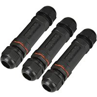 Paryou - IP68 wasserdichte Abzweigdose [M20 Kabelverschraubung 4mm-12mm] Grobe 3-Wege Anschlussdose Erdungskabel Schwarz Elektrische von PARYOU